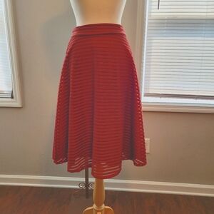 Rust orange a-line skirt